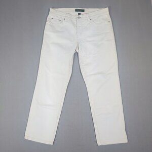 LRL Lauren Jeans by Ralph Lauren women's size 8 white ankle crop straight leg